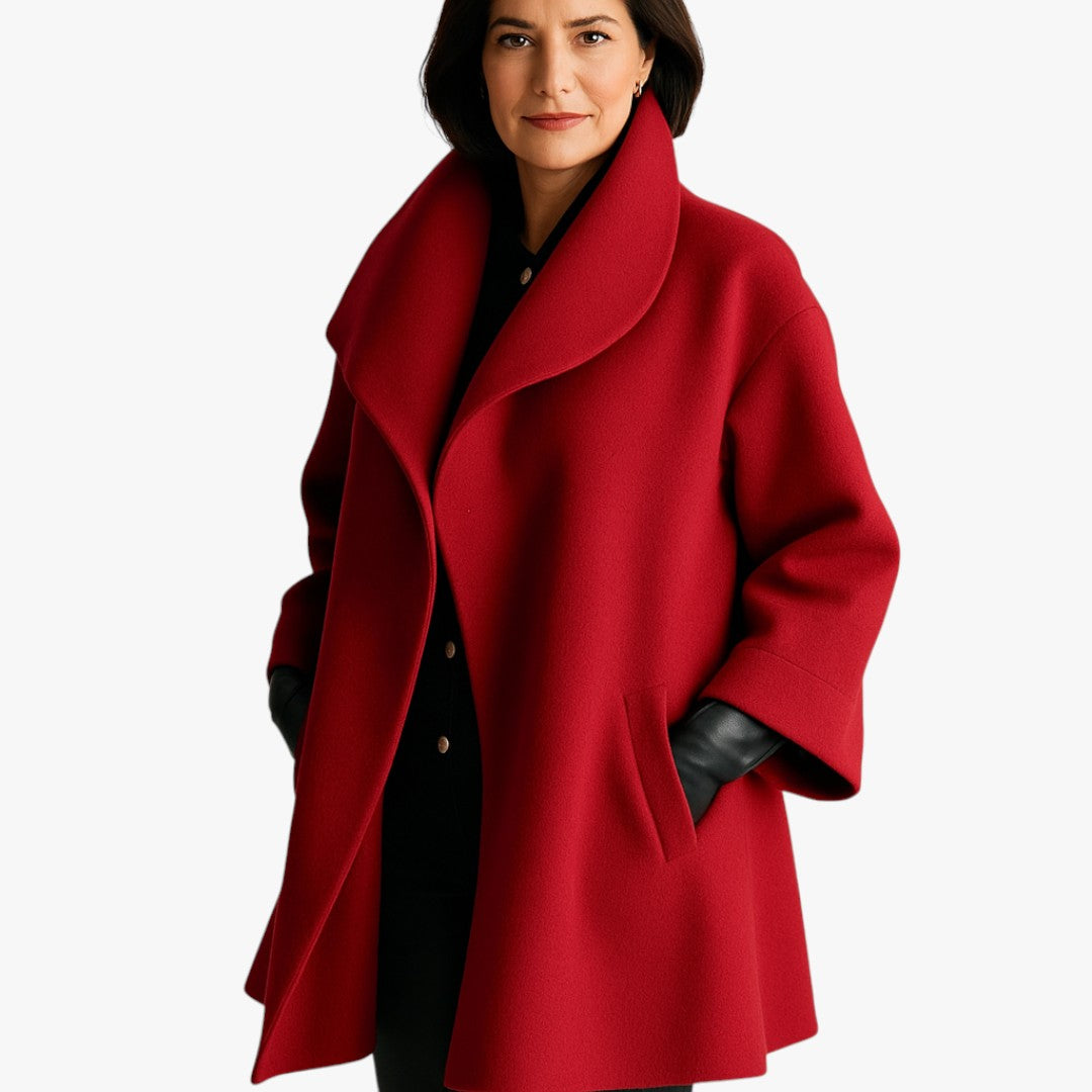 Langer Damen-Trenchcoat im Oversize-Stil – Wintermodell